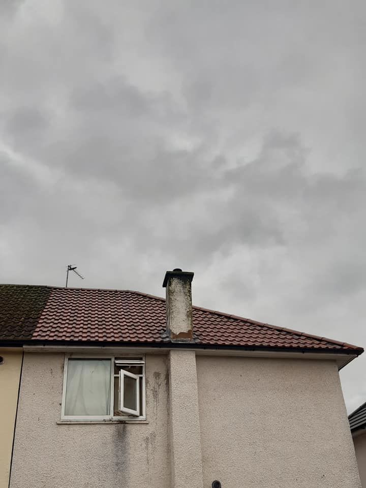 Chimney and tile work on residential property