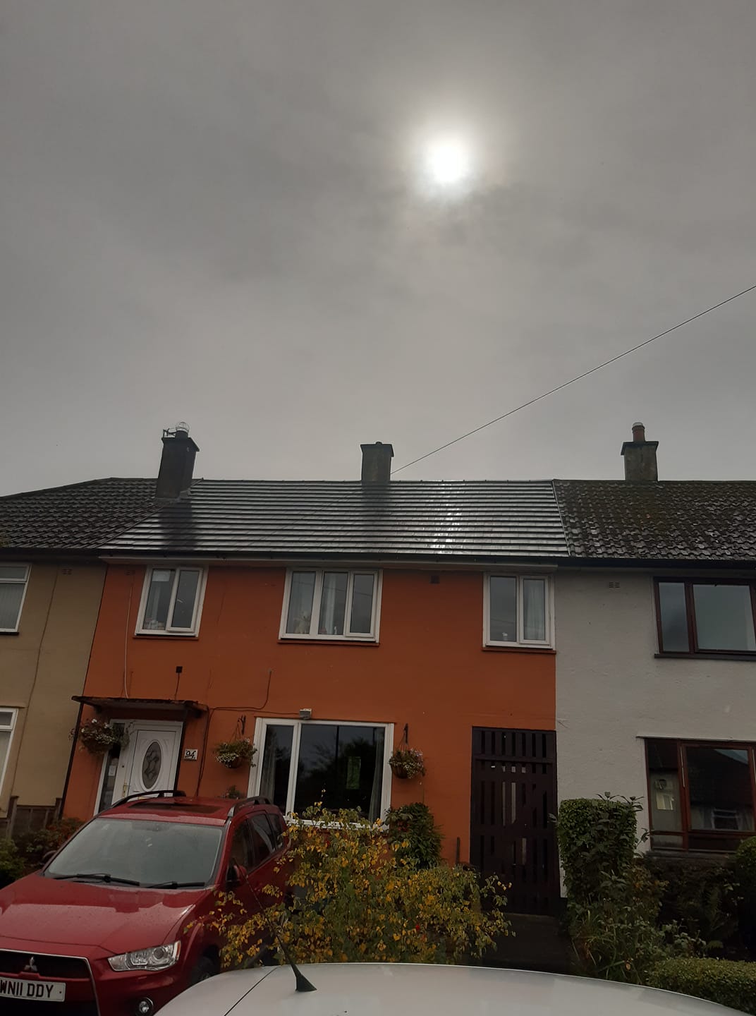 Completed tiled roof on residential property