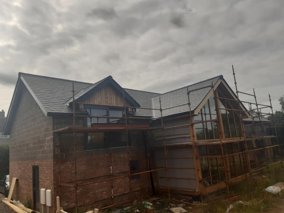 New roof tiles on residential property