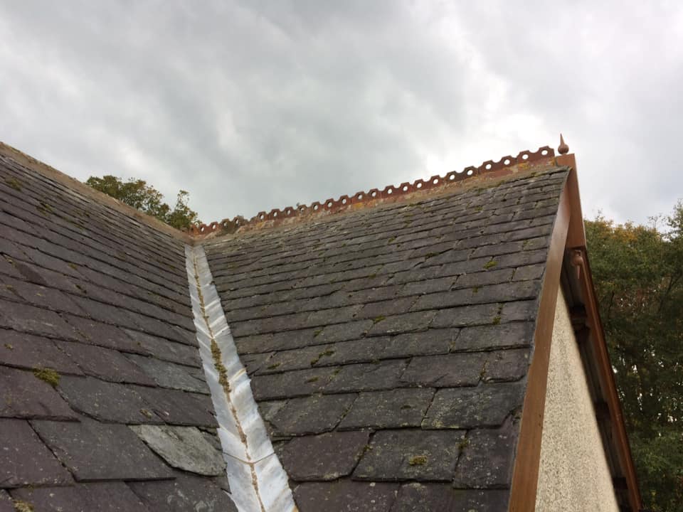 Completed roofing and construction